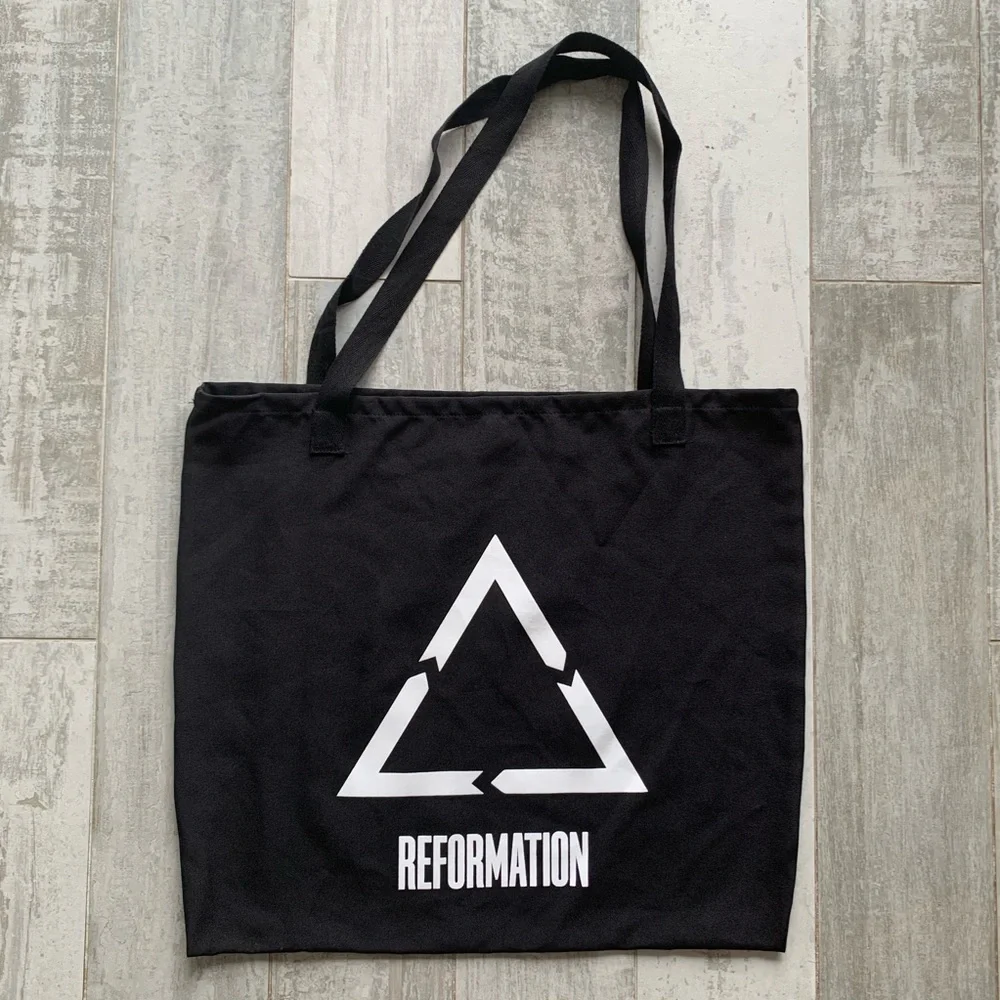Reformation Reuse Brand Canvas Washable Tote Bag